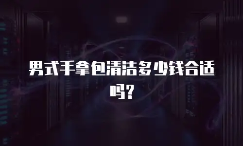 男式手拿包清洁多少钱合适吗？