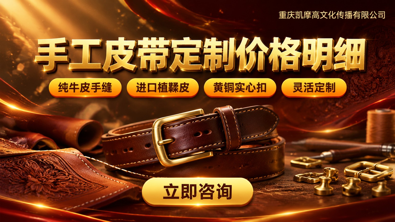 手工皮带定制价格明细：材料工艺与收费区间
