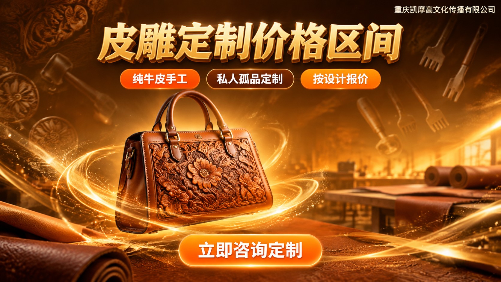 皮雕定制价格区间：手工皮包定制收费标准