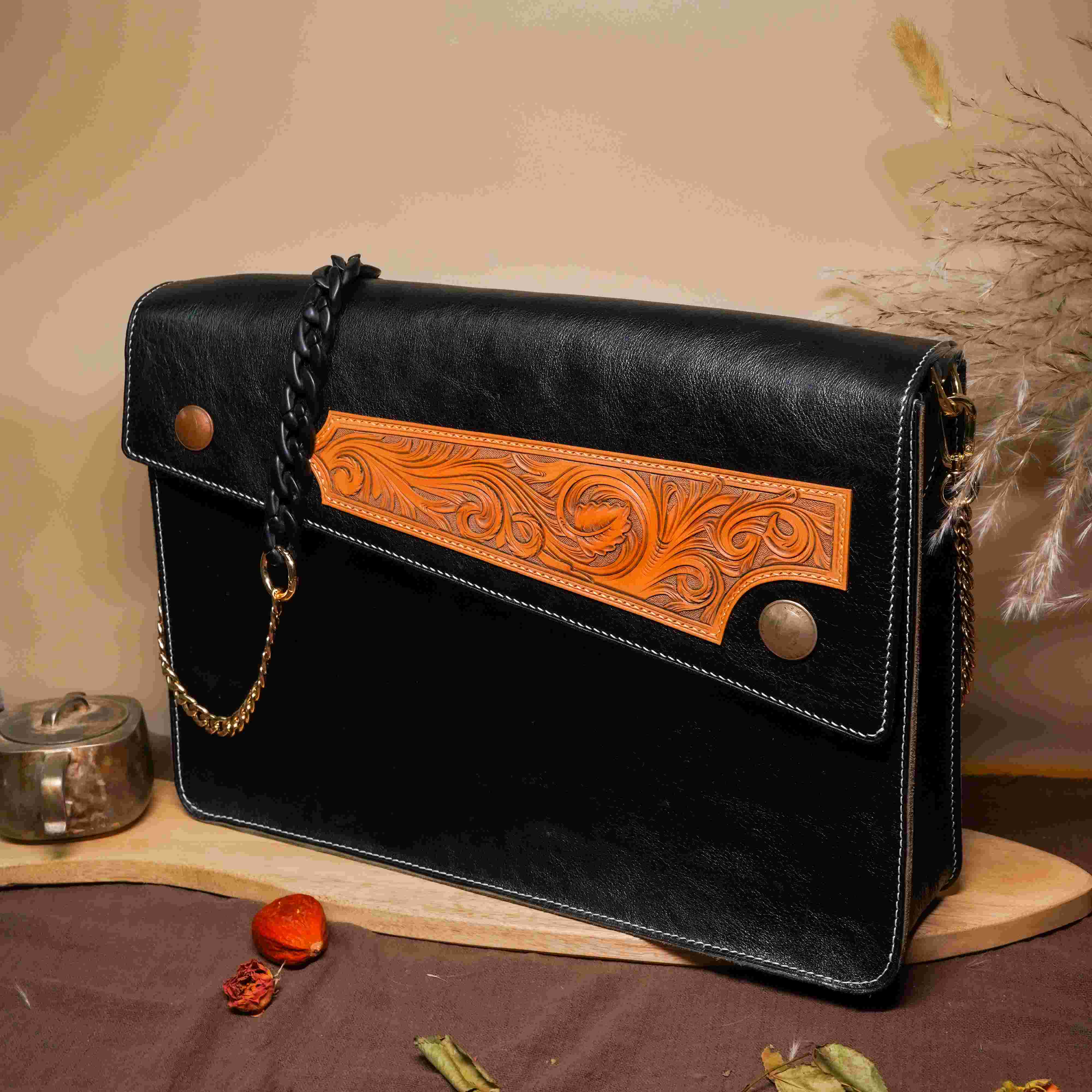 男士雕刻公文包